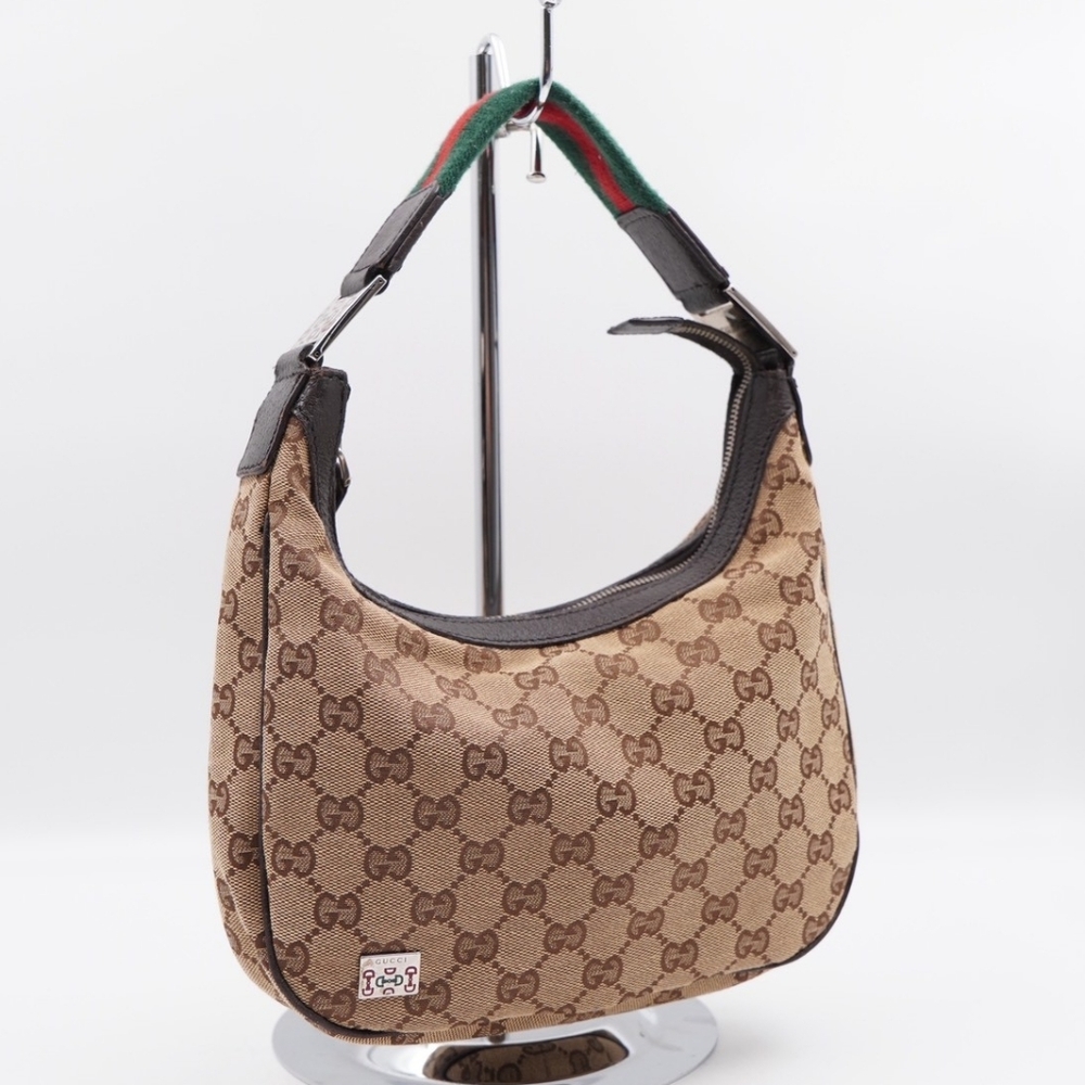 ❌️❌️SOLD❌️❌️CG20 💟 Gucci GG Canvas Small Hobo Sherry Line - Picture 4 of 11
